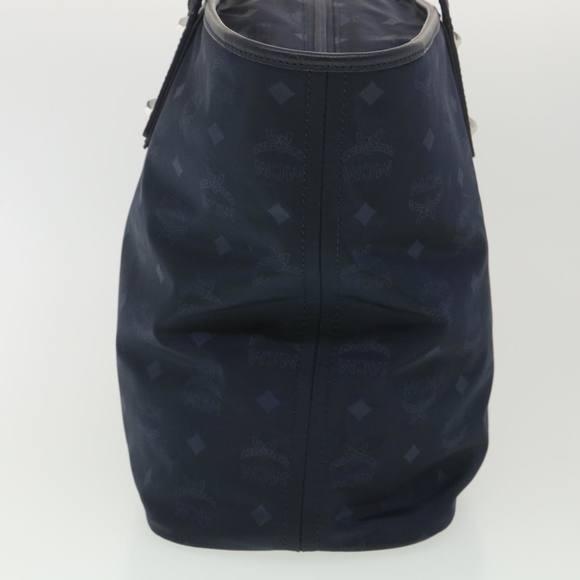 MCM Tote Bag Polyester Navy Auth 38695 - Picture 4 of 16